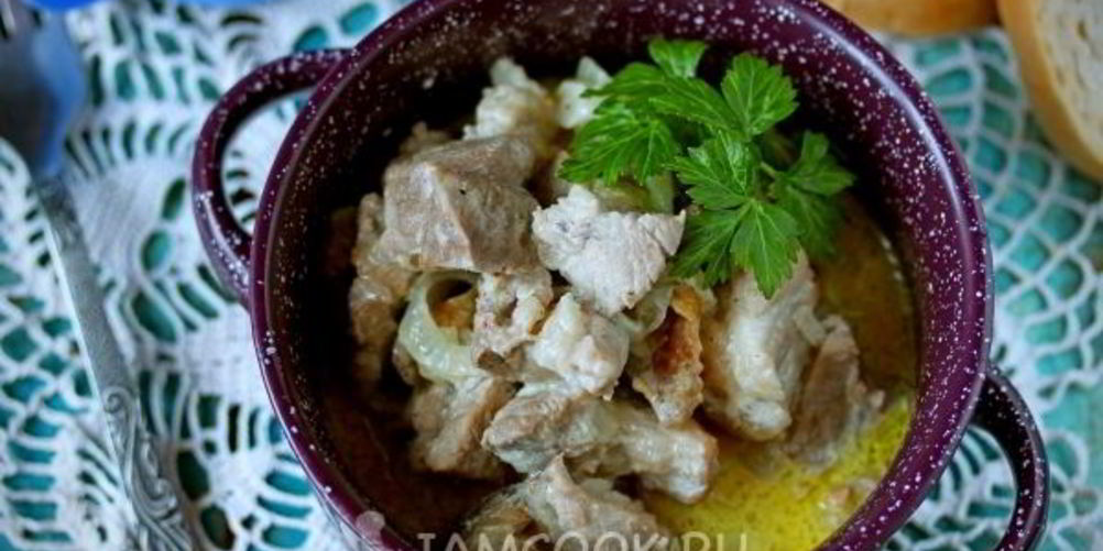 Рецепт свинина в сметанно-горчичном соусе