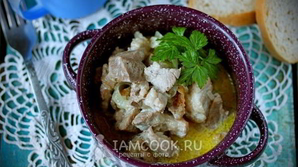 свинина в сметанно-горчичном соусе