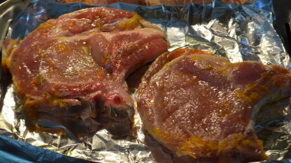 свиные отбивные в медовой-апельсиновой глазури