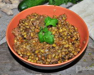 Тушеная баранина с машем