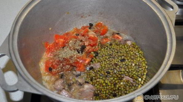 тушеная баранина с машем