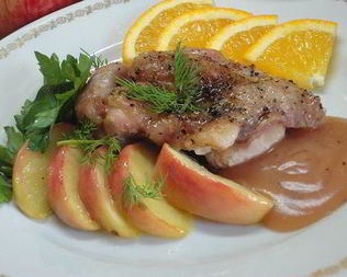 Утка в яблочно-апельсиновом соусе