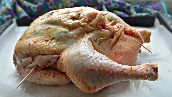 запеченная курочка с ароматом лимона