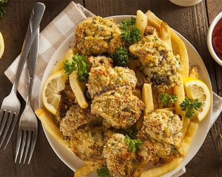 Жареные бараньи яйца