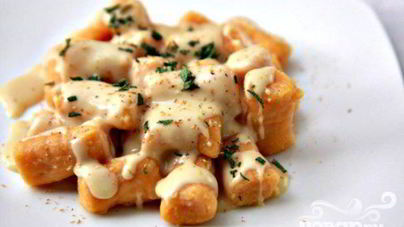 Ньокки из сладкого картофеля с сырным соусом