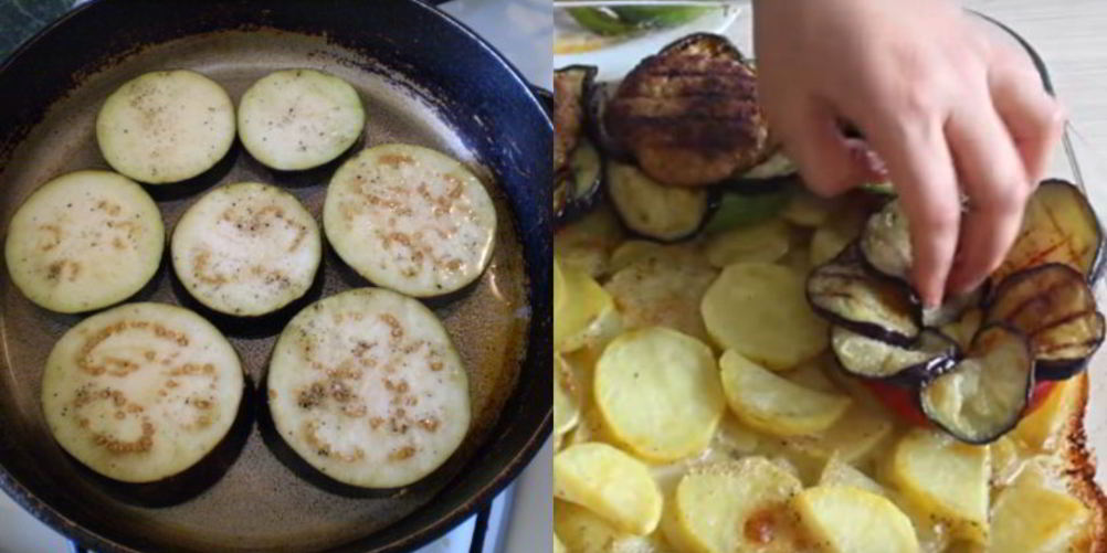 Рецепт баклажаны с картофелем и фаршем