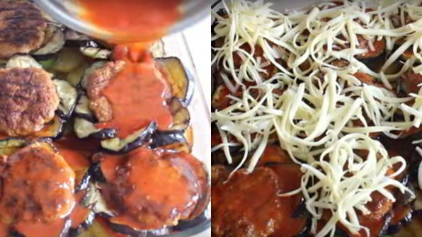 баклажаны с картофелем и фаршем