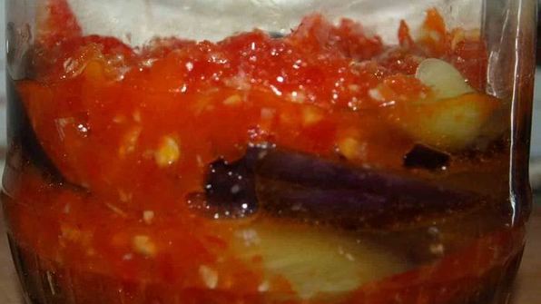 баклажаны в остром соусе