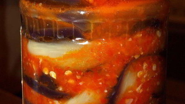 баклажаны в остром соусе