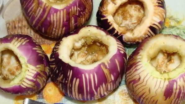 фаршированные баклажанные бочонки