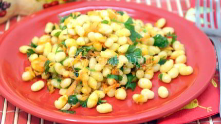 Фасоль с овощами