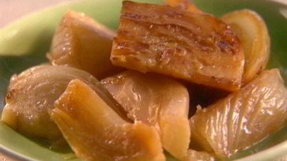 Фенхель тушеный с чесноком