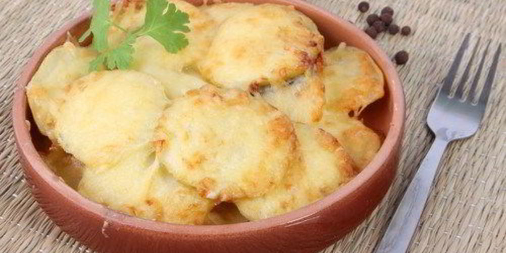 Рецепт гратен из батата со сливками и пармезаном