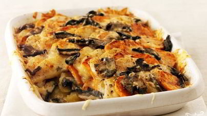 Гратен из картофеля с грибами