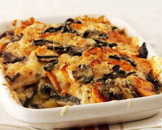 Гратен из картофеля с грибами