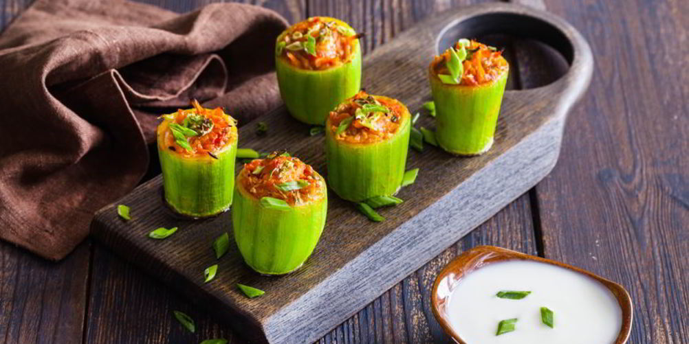 Рецепт кабачки, фаршированные овощами