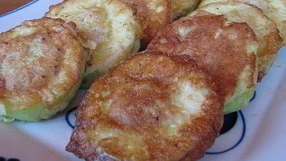 Кабачки с мясным фаршем в кляре