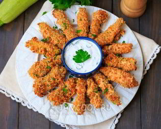 Кабачки в кляре в духовке