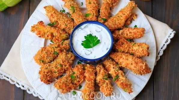 кабачки в кляре в духовке