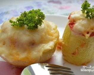 Кабачки, запеченные в микроволновке