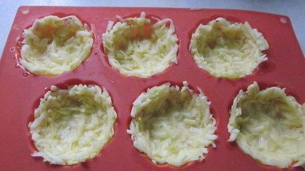 кабачковые корзиночки с куриным филе