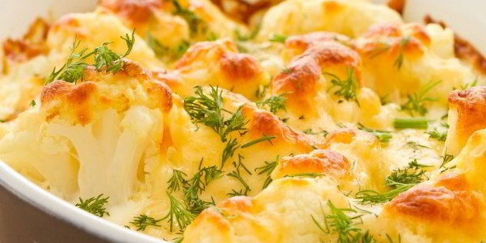 Рецепт капуста цветная, запеченная под сыром