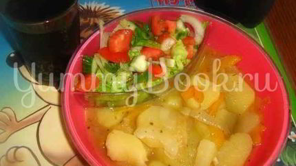 Картофель тушеный с перцем