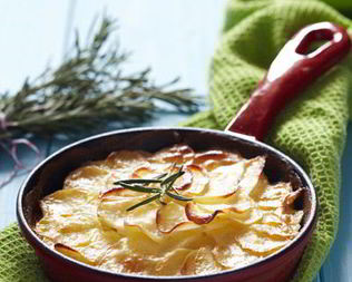 Картофельный гратен с белым вином