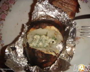 Картошка, запеченная с маслом и розмарином