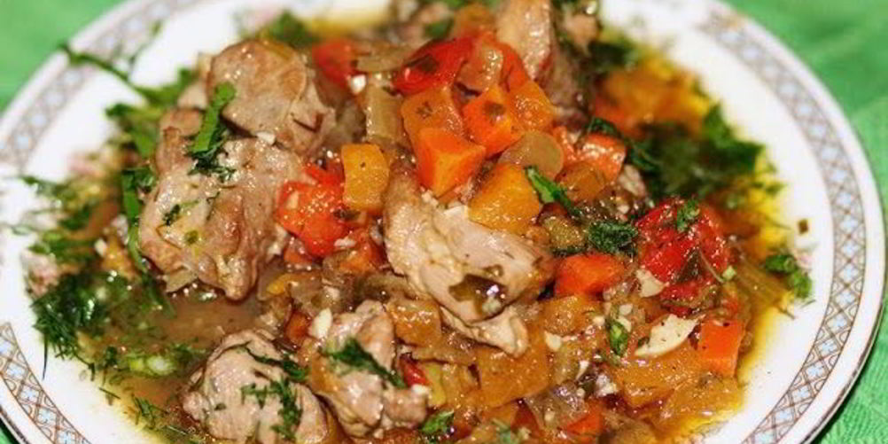 Рецепт овощи, тушенные с мясом