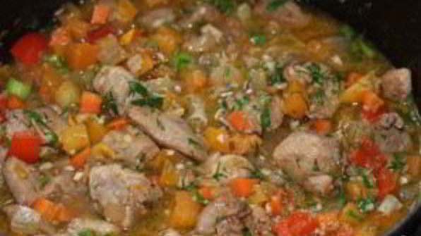 овощи, тушенные с мясом