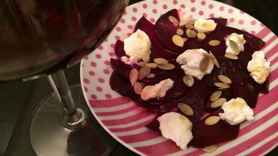 Печеная свекла с сыром