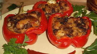 Перцы, фаршированные грибами