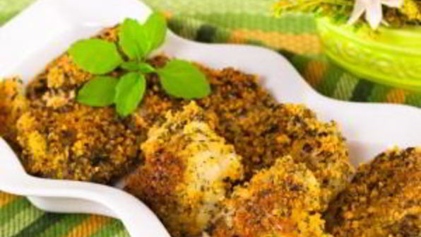 цветная капуста, жаренная в панировочных сухарях