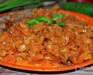 Тушеная капуста на гарнир