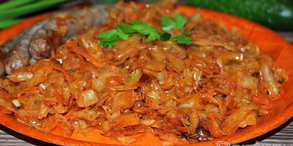 Рецепт тушеная капуста на гарнир