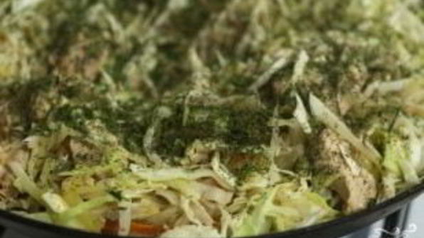 тушеная капуста с куриной грудкой