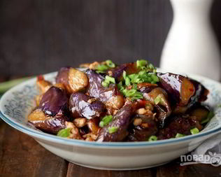 Тушеные баклажаны с мясом