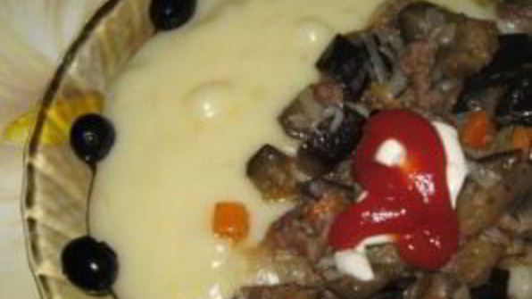 тушеные овощи с фаршем