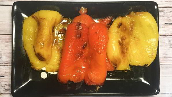 запеченный перец с чесноком