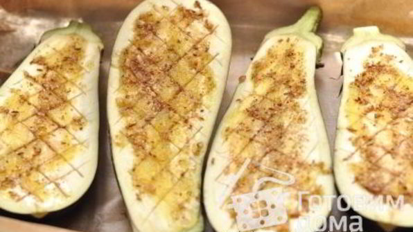 запеченные баклажаны с фруктовым кускусом