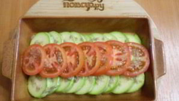 запеченные кабачки с помидорами