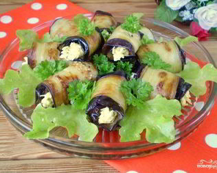 Жареные баклажаны с начинкой