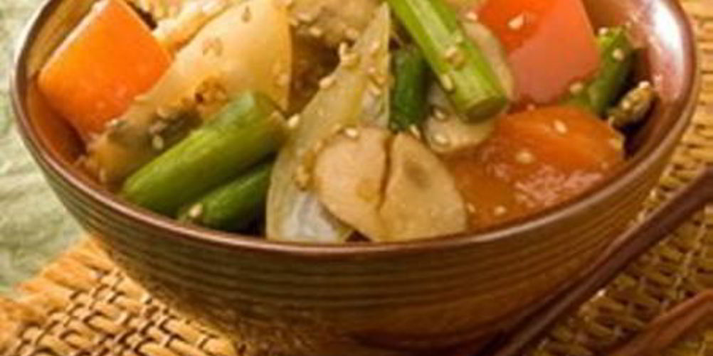 Рецепт жареные овощи с рисом