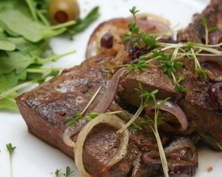 Говяжья печень с приправой персияд