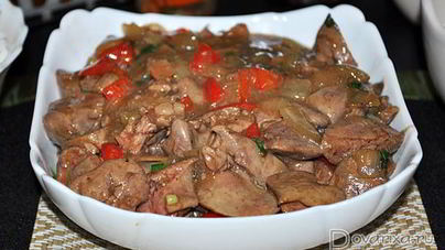 Куриная печень по-китайски