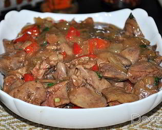 Куриная печень по-китайски