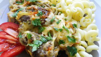 Куриная печень под сырной шубой