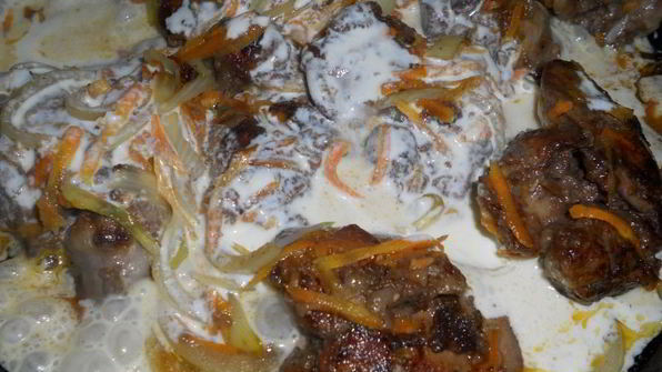 куриная печень под сырной шубой