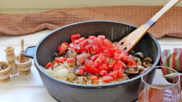 куриная печень с шампиньонами